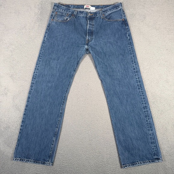 Levi's Other - Levis Jeans Mens 38x30 (Fits 36) 501 Original Fit Straight Leg Button Fly Denim